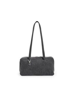 Denim Bowler Bag 100% Cotton Shoulder Handbag with Zip Pocket